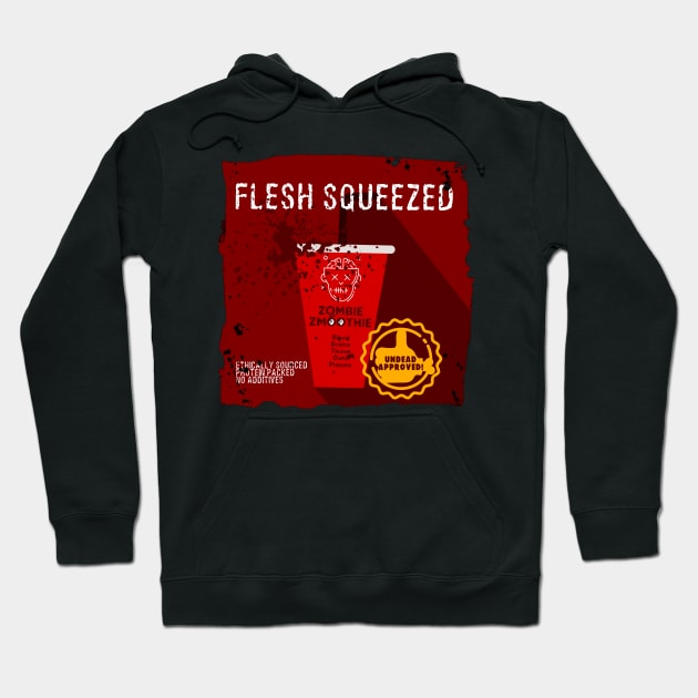 Flesh squeeze zombie smoothie Hoodie by PincGeneral